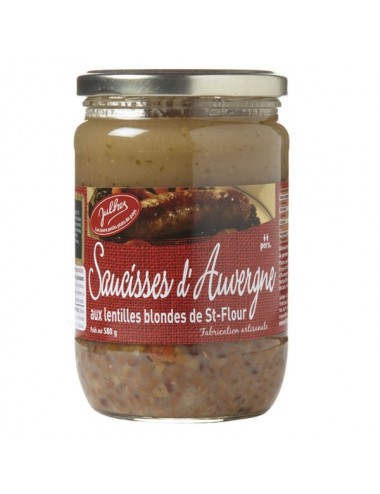 Saucisses aux lentilles blondes