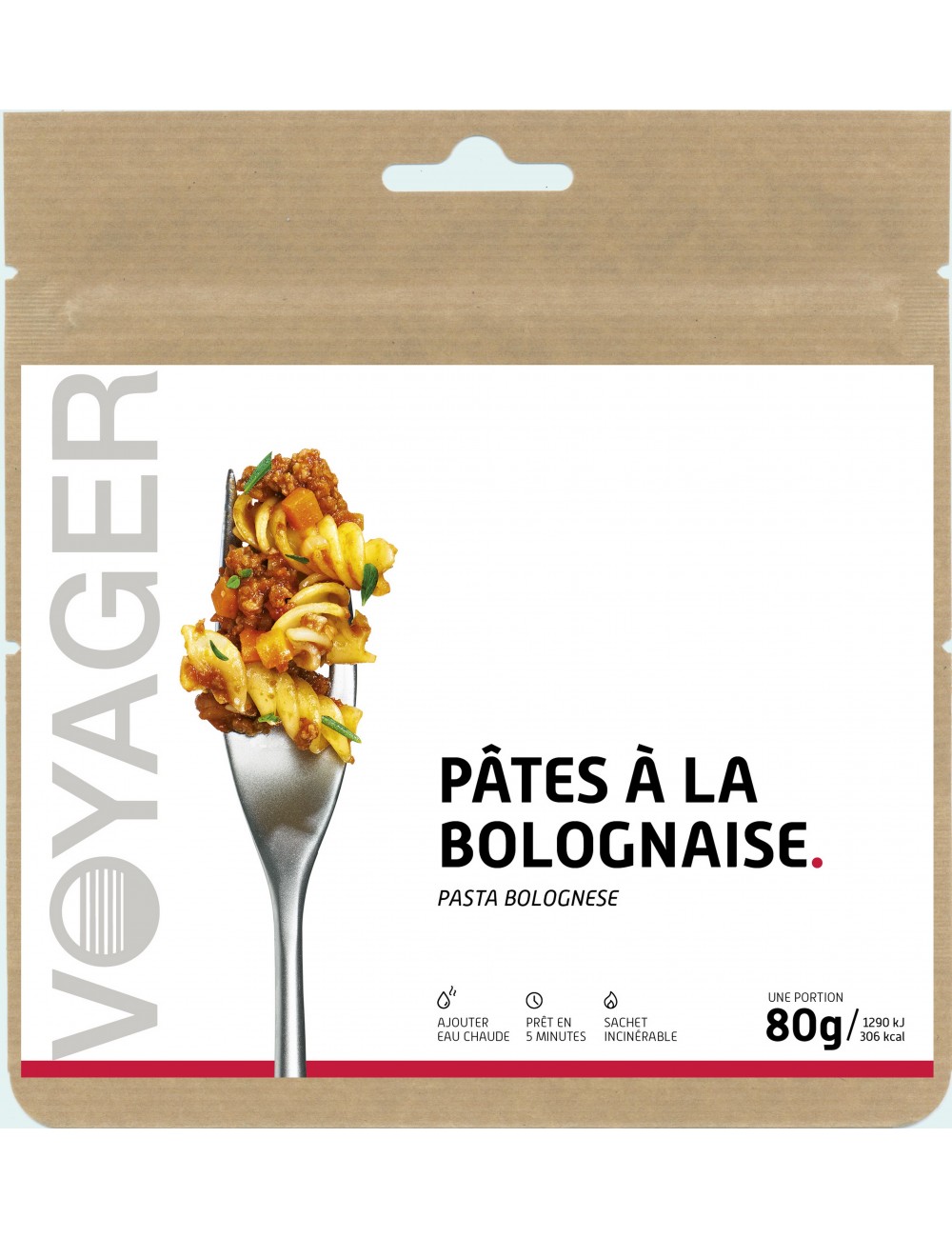 Pâtes à la bolognaise lyophilisé
